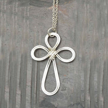 Load image into Gallery viewer, Anju Cross Necklace (Silver plated)
