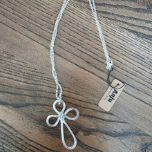 Load image into Gallery viewer, Anju Cross Necklace (Silver plated)