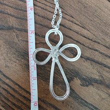 Load image into Gallery viewer, Anju Cross Necklace (Silver plated)