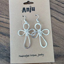 Load image into Gallery viewer, Anju Cross Earrings (Silver)