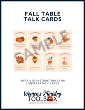 Load image into Gallery viewer, Fall Table Talk Cards