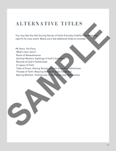 Load image into Gallery viewer, Sharing Stories of God's Everyday Faithfulness Workshop