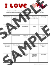 Load image into Gallery viewer, I LOVE Bingo Game PDF (What do your women love?)
